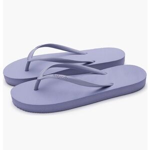 💗NWT Women’s Slimz Core Natural Rubber Flip Flop Thong Sandals Periwinkle-Size 8